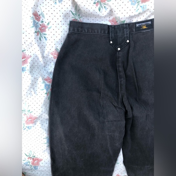 Vintage High Waisted Rocky Mountain 100% Cotton Grey Denim Jeans - Picture 6 of 11